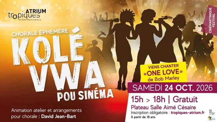 Visuel de Kolé vwa pou sinéma : une chorale éphémère, samedi 24 octobre à Tropiques Atrium